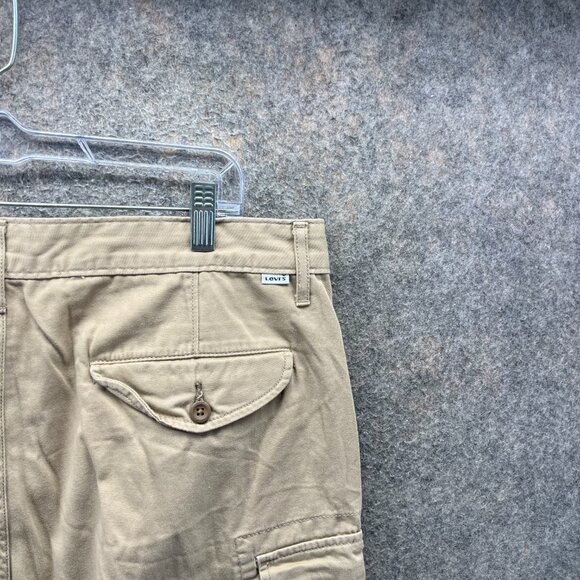 Levi’s Cargo Shorts Mens 34 Khaki Beige Cotton Twill Utility Pockets Casual - Picture 7 of 11
